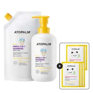 아토팜 키즈 프레쉬 2in1 샴푸 460ML+400ML(리필) 유아어린이샴푸+[증정]판다링마스크팩5매