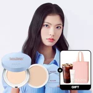 [쿠폰40%+메가커피+클렌징폼20ml+쇼핑백]에이지투웨니스 벨벳 래스팅 파운데이션 팩트(본품+리필)