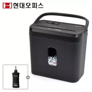 [현대오피스] 소형 문서세단기 PK-525X II 블랙+오일 최대 5매 세단 파지함 8L