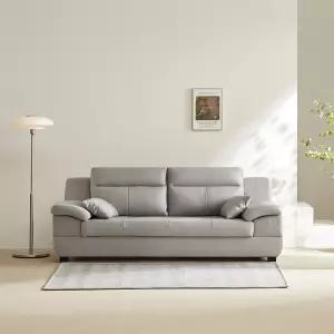 제라 천연면피 가죽 3인용 소파 DF908959
