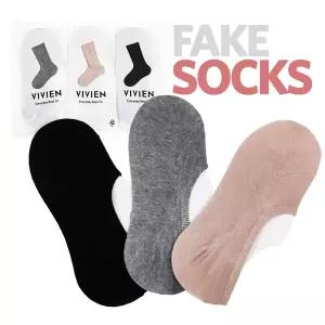 [비비안](신세계 사우스시티)(5개세트) 여성페이크삭스 양말덧신 SI5008