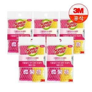 3M [3M]그물망사 수세미 2입일반세척용 5개세트