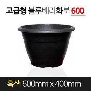 순희농장 고무 블루베리화분 고급형 흑색 600 x 400 원형 분갈이