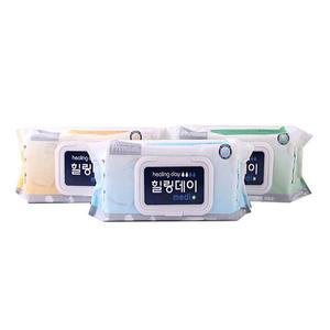 환자용 두꺼운 물티슈 엠보싱 플레인 캡형 60매x10팩