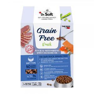 더독 닥터소프트 그레인프리 오리 1.2kg 노령견용,반습식 소프트 애견사료 캣츠앤독