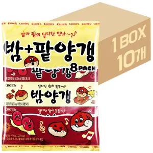 크라운 팥양갱 밤양갱 8개입 x 10개 / 간식 전통과자