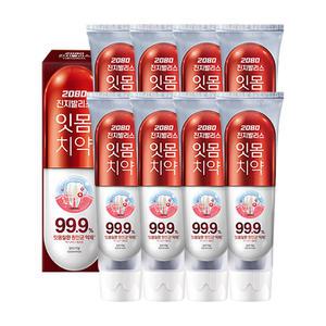 2080 진지발리스 오리지날 치약 120g 8개