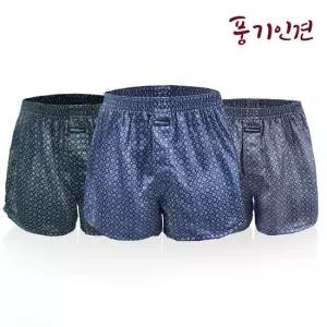 풍기인견 남성 직기 트렁크 팬티 3매입