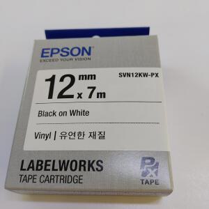 엡손 SVN12KW-PX 라벨테이프 유연재질 텀블러 컵 둥근면