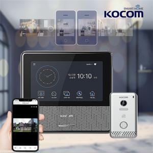 코콤 인터폰 스마트 IoT 비디오폰 KCV-S701IP2W 블랙 / 스마트폰 연동