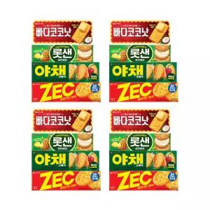 롯데웰푸드 비스킷 기획세트, 277g, 4개