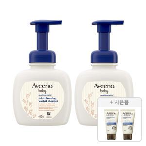 아비노베이비 수딩 릴리프 포밍 워시 샴푸 400ml, 2개+증정(스킨릴리프 바디로션 30g, 2개)