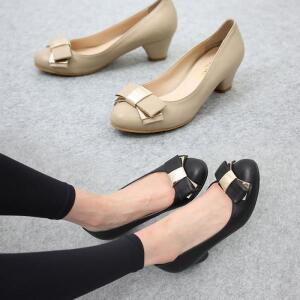 클래식 디자인 리본 포인트 미들 힐 AM5502