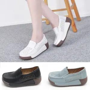 HT-230-1 여성용 펀칭통굽 로퍼 컴포트화 효도화
