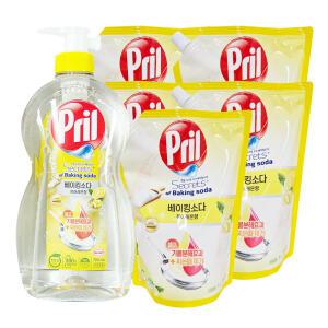 프릴 베이킹소다 퓨어레몬 본품 700ml 1개 +리필 1L 5개