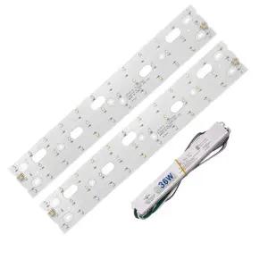 홈앤라이팅 주방등 전용 삼성 LED모듈 418 x 70mm + 안정기 36W 6500K LED기판 리폼