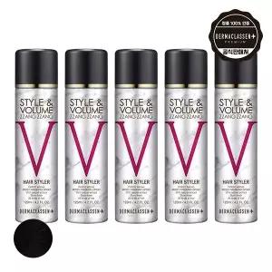 더마클라센 스타일앤 볼륨짱짱 흑채 스프레이 블랙 120ml x5