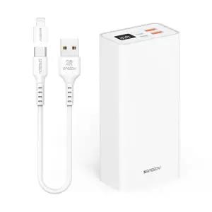 스피디 PD20W 슬림핏 고속충전 보조배터리 30000mAh (+C타입 케이블+8핀 젠더)