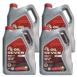 에스오일 세븐 레드 7 에코 SQ 5W30 4L x 4개 1박스 16L 가솔린 LPG 전용 엔진오일 (SQ 업그레이드 신제품) STD