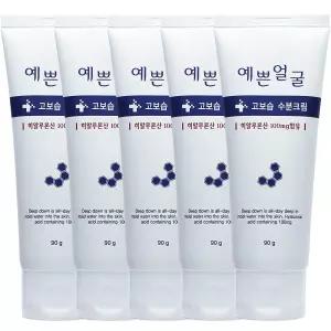 웰빙헬스 히알루론산 예쁜얼굴 고보습 수분크림 90ml X 5개
