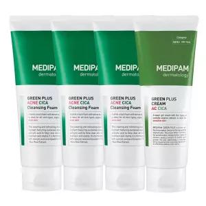 메디팜 진정 시카 클렌징폼 220ml 3개+수분크림 1개 /주름개선+미백+문제성피부케어