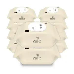 올림생활 데일리 물티슈 100매 55gsm X 10팩