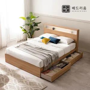 [베드리움]리밍 LED 수납침대(SS)-본넬 매트리스
