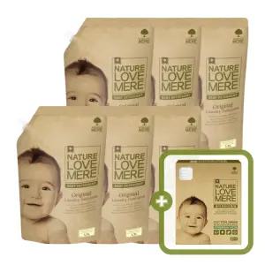 네이쳐러브메레 아기 세탁세제 1300ml 리필 3팩+3팩+(GIFT) 유아 위생 면봉 80P 1개