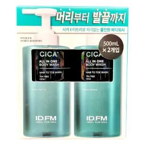 아이디얼포맨 시카 올인원 워시 500ml x 2입 바디워시샴푸