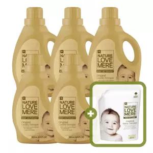 네이쳐러브메레 아기세탁세제 1800ml 용기형 5개 [GIFT] 오리지널향 유연제 리필 850ml 1팩