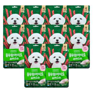 풀무원 아미오 자연담은 간식 닭고기 육포 칼슘플러스 50g 10개 / 강아지육포