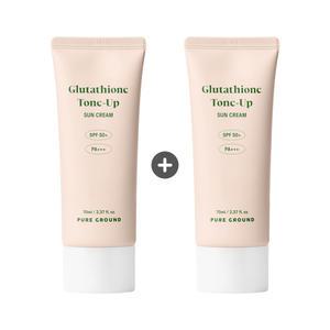 퓨어그라운드 글루타치온 톤업 선크림 (SPF50+ PA+++) 70ml 2개