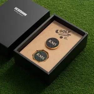 헤르만 2 IN 1 골프 가죽 볼마커 시그나 Ball Maker