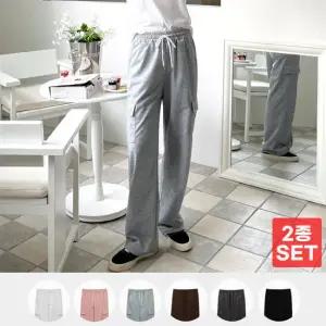 [시노코 2장세트] 컴피 카고 밴딩 팬츠 U25CP101 6컬러 FREE-L/XL