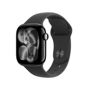애플워치 11 셀룰러 42mm 제트 블랙 알루미늄 케이스 블랙 스포츠 밴드 (ML) MF854KH/A