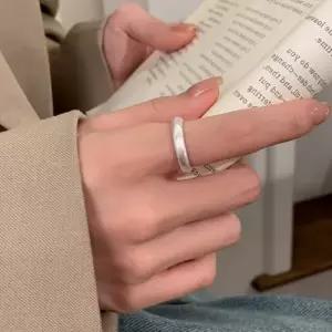 925 실버 무광 레이어드 민자 오픈링 반지 N440
