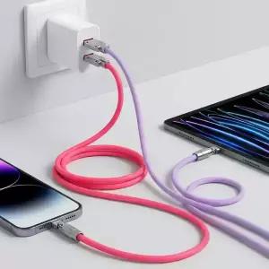 도파밍 초고속 고탄력 두꺼운 초고속 180도 회전 충전케이블120W USB C타입 8핀