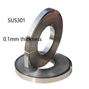 0.1mm 두께 301 스테인리스 스틸 스프링 플레이트 SUS301 스프링 리프 SS301 스테인리스 스틸 밴드 스테인