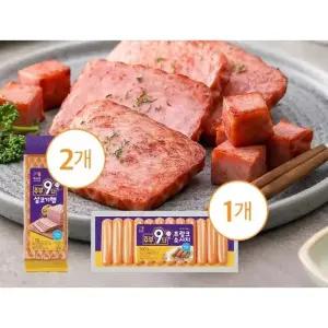 [목우촌] 주부9단 살코기햄 1KG 2개+프랑크소시지 500G 1개