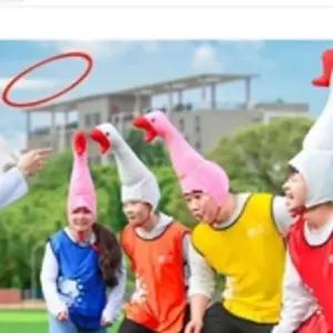 머리에 링 넣기 야유회 핑크거위 단체게임 게임 흰거위 레크레이션