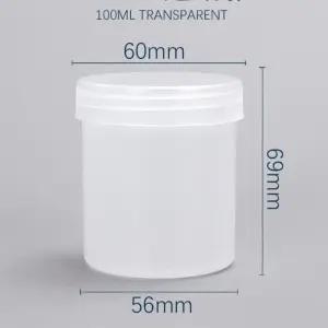 100ml 10개 플라스틱 용기 속캡 없음 병 통 반 투명 소분/유치원/학습/초등학교/중학교/고등학교/사무용/회