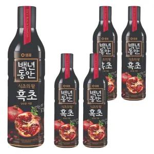 샘표 석류 흑초 백년동안 현미발효 흑초 산수유 석류 900ml 5개