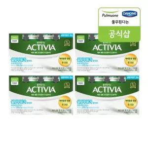 [풀무원다논] 액티비아 병 화이트 플레인 8입(130ml x 8입) x 4개