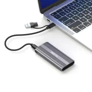넥스트유 외장하드 외장SSD 10G C타입 저장장치 M.2 케이스 NVME+NGFF겸용 2IN1케이블제공 알루미늄 툴프리