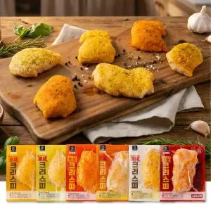 다잇닭 통살 크리스피 닭가슴살+닭다리살 6종 90g 30팩