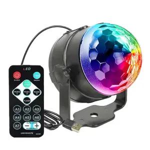 LED 휴대용 미러볼 리모컨 노래방 조명 파티 무드등 사이키 조명 클럽 장식 소품