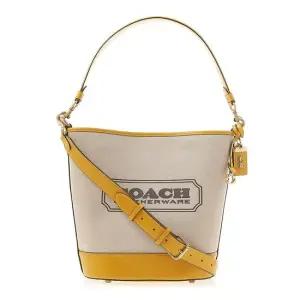 코치 MUST IT_ 여성 필드 캔버스 버킷백 CH739 NATURAL CANVAS YELLOW GOLD