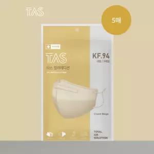KF94 타스 플러스 대형 베이지 50매 (5매입x10봉)/포장/저자극/컬러마스크/마스크/혼합/덴탈마스크/귀편한