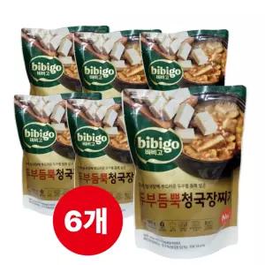 CJ 비비고 두부듬뿍청국장찌개 460g 6개