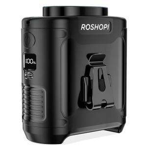 2025 AI 휴대용 선풍기 충전식 -10000mAh, 작업 시간 40시간, 5단 속도 16000RPM 강력한 공기 흐름, 벨트, 목, 책상, 야외 실내 현장 캠핑 여행용 LED 조명이 있는 개인 허리